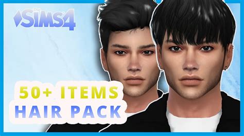 50 Items Cc Male Hairs Pack My Folder Mods The Sims 4 Hairstyles🌟 012