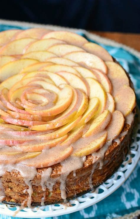 Cinnamon Glazed Apple Cake - Will Cook For Smiles