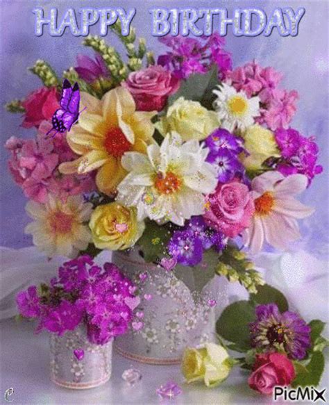Find the perfect happy birthday flowers stock photos and editorial news pictures from getty images. Happy Birthday Flowers Gif Pictures, Photos, and Images ...