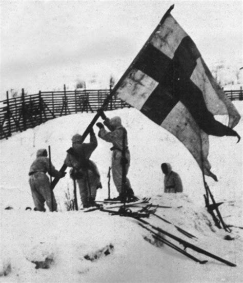 Victory In Lappland The Finns Hoist A Flag At The Finnishnorwegian