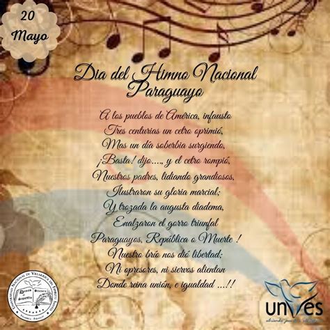 DÍa Del Himno Nacional Paraguayo Universidad Nacional De Villarrica