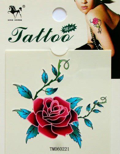 Red Rose Lover Sex Tattoo Stickers Temporary Tattoos Fake Tattoos Paste Neck