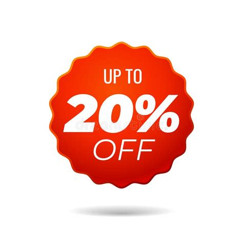 Sale Up To 20 Off Vector Template Design Illustration Stock Vector