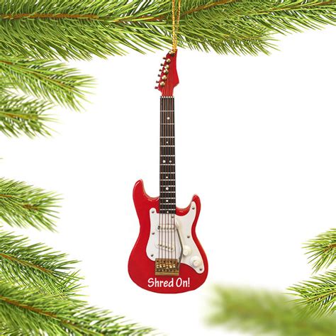 Personalized Fender Electric Guitar Christmas Ornament