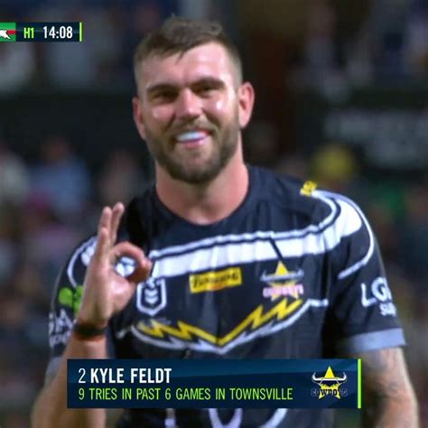 Kyle feldt (nacido el 9 de febrero de 1992) es un futbolista australiano de la liga de rugby profesional que juega como centro o extremo para los north queensland cowboys en el nrl. Official NRL profile of Kyle Feldt for North Queensland ...