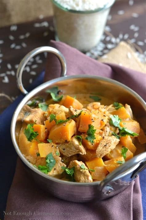 Bring to a simmer and bubble for 15min until squash is tender. Easy Chicken and Pumpkin Curry Recipe with Coconut Milk | Not Enough Cinnamon