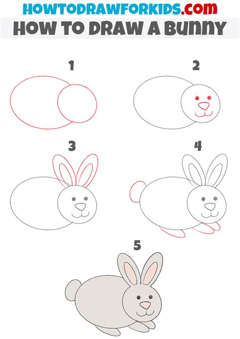 How To Draw A Bunny For Kindergarten Easy Tutorial For Kids