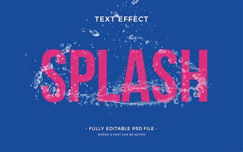 Premium Psd Splash Text Effect