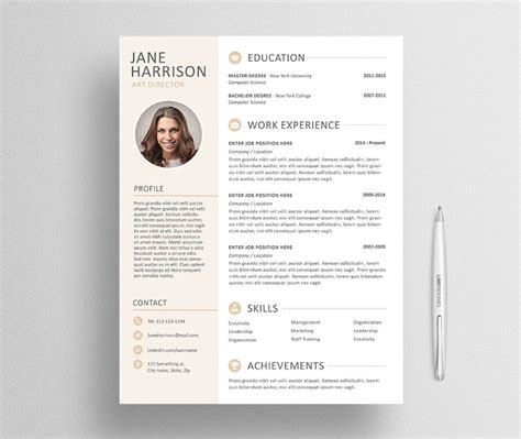 Design Professional And Eye Catchy Resume And Cv Template By Hot Sex Picture