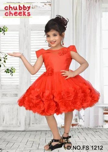Girl Kids Party Wear Red Frock At Rs 625piece In Amravati Id