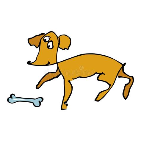 Dog With Bone Stock Vector Illustration Of Mascot Bone 72811418