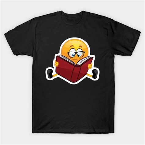 Nerdy Reading Emoji Funny T Shirt Cute Book Lover T Nerdy Reading