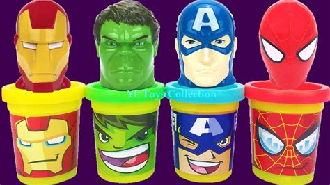 Play Doh Marvel Avengers With Iron Man Hulk Captain America And Kitchen