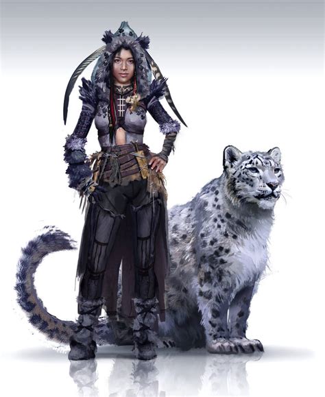 Girl With Snow Leopard Concept By Skyrawathi On Deviantart