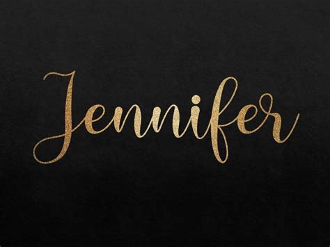 Jennifer Name Svg Png Custom Name Clipart Svg Png Image Gold Etsy