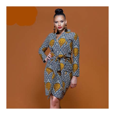African Print Long Sleeve Dress Long Sleeve Print Dress Polyester Dress African Print