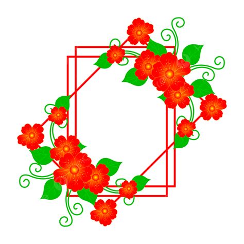 Gambar Dekorasi Bunga Merah Yang Elegan Bunga Merah Dekorasi Png Dan