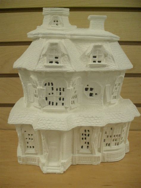Large Ceramic Haunted House Ready To Paint Ceramic Bisque Etsy