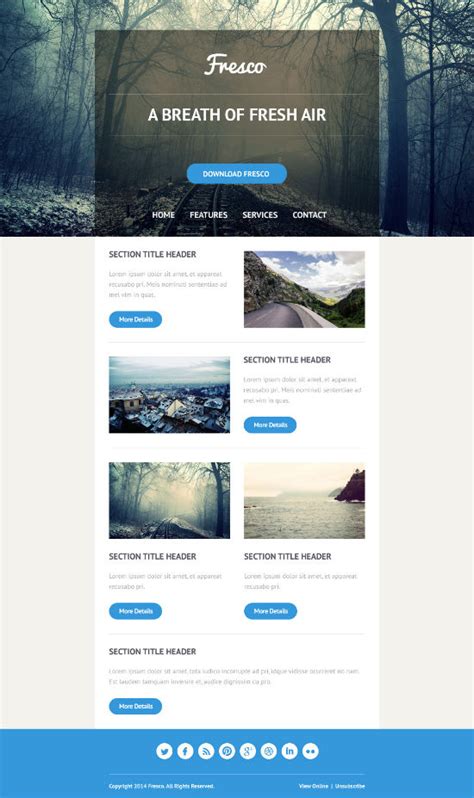 Exclusive Freebie Five Responsive Html Email Templates For Noupe