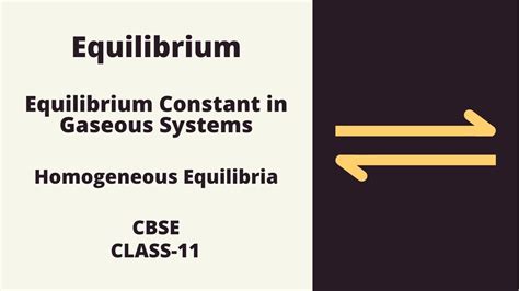 Equilibrium Constant In Gaseous Systems Youtube