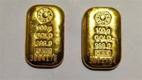 999 Golden Gold Bar Weight 100 Gram At Rs 371848gram In Chandigarh