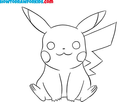 Pikachu Drawing Outline