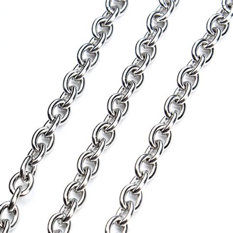 5mlot Necklace Chains Stainless Steel Chain Diy Jewelry Making 3x4mm
