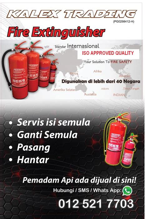 If you pass, print the certificate as written documentation that you have received training, and keep it in your personal files. KALEX Trading | Malaysia Tools: FIRE EXTINGUISHER For ...