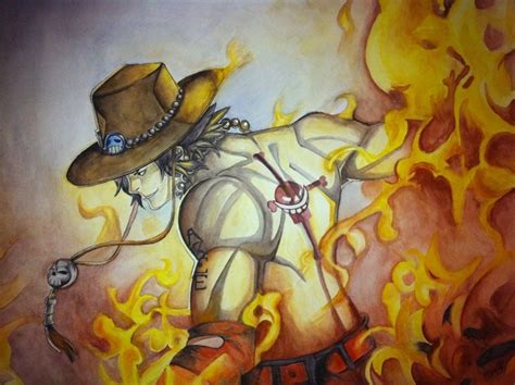 Painting Ace One Piece Fan Art By Beljen Ourartcorner
