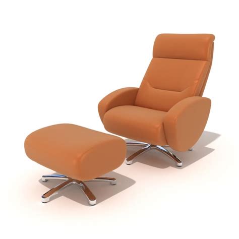 Buy modern chairs with reclining and get the best deals at the lowest prices on ebay! Modern Orange Reclining Chair With Footrest 3D Model ...