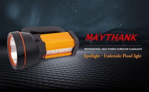 Maythank Super Bright Rechargeable Led Torch With Lantern Large Capacity Long Lasting High