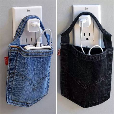 Old Jeans Pocket For Cell Phone Charger Jeans