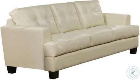 Samuel Cream Leather Living Room Set From Coaster 501691 Coleman