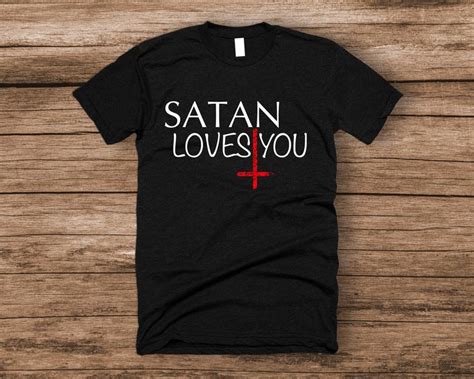 satan loves you shirt shirt t mens tops shirts