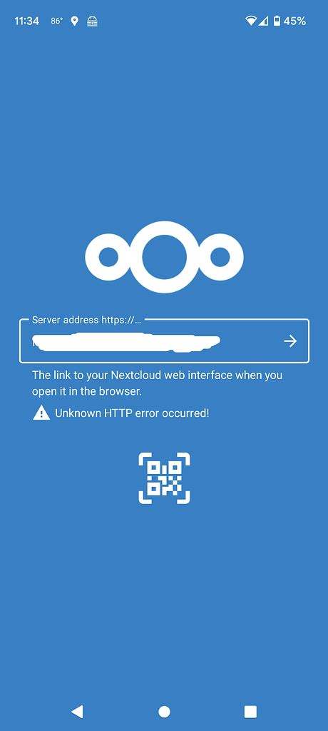 Nextcloud Android App Unknown Error Occured ℹ️ Support Nextcloud Community