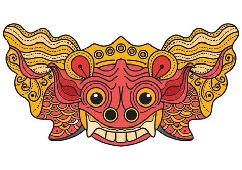 Barong Bali Mask 224208 Vector Art At Vecteezy
