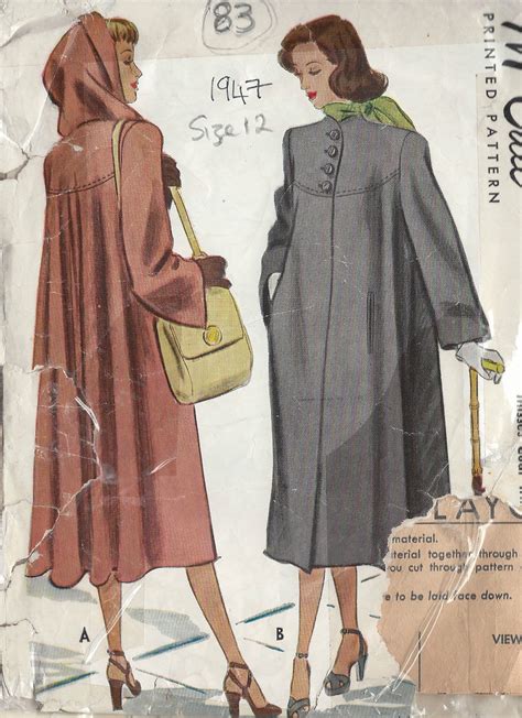 Vintage Coat Sewing Patterns