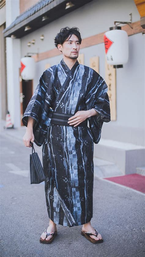 Men Traditional Japanese Kimono Yukata 11colors Print Cotton Sauna