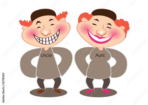 uncle and aunty stock illustration adobe stock
