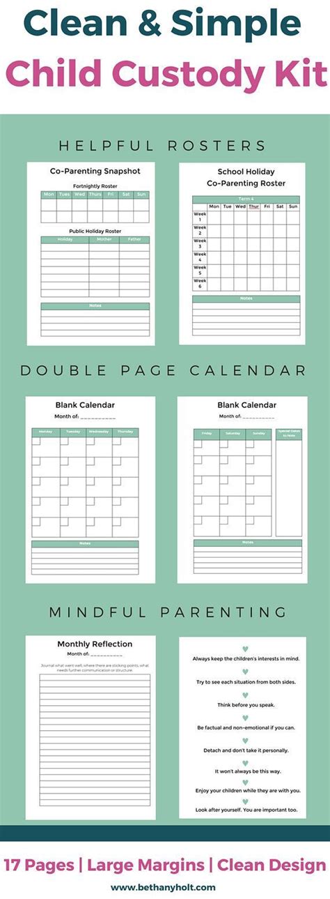 Printable Custody Schedule Template