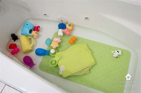 Off to the washing machine they go! How To Disinfect And Clean Bath Toys