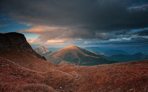 1117234 Sunlight Landscape Mountains Dark Sunset Night Hill