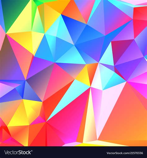 Colorful Geometric Pattern Mosaic Background Vector Image