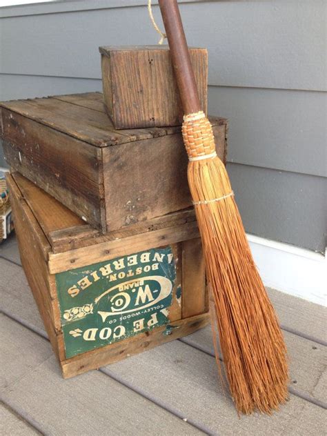 Old Wooden Boxes Old Boxes Handmade Broom Halloween Brooms Brooms