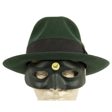 Green Hornet Replica Mask And Original Hat Made For George Clooney By