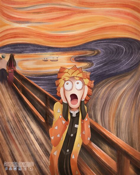 Zenitsu X The Scream Edvard Munch By Anagatajavanese On Deviantart