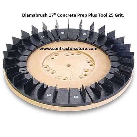 17" Diamabrush Concrete Prep Plus Tool 25 Grit Etch, Prepare Bare Concrete