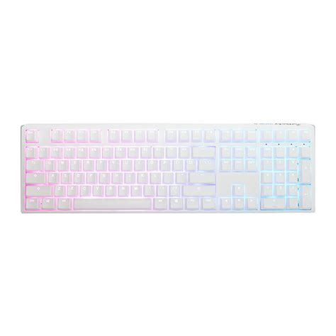 Ducky One Rgb Hot Swappable White Mechanical Keyboard Cherry Mx Blue Dkon St