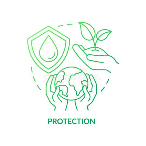 protection green gradient concept icon stock vector illustration of editable icon 243769131