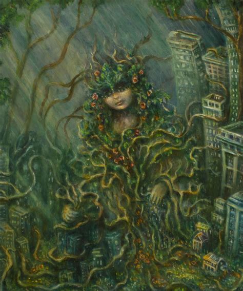 My Oil Painting The Green Lady For Our Strange Dreams Surreal Art